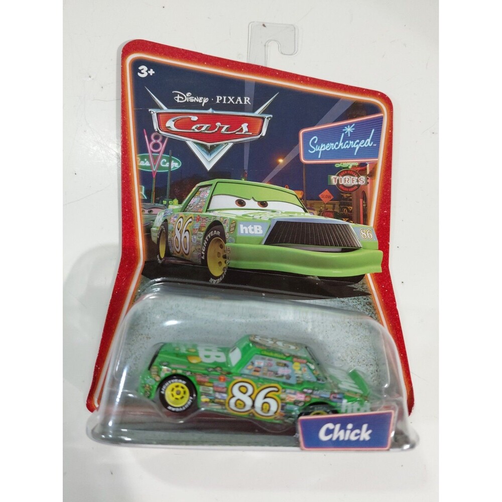 NIP Mattel 1:55 DieCast Disney Pixar Cars Supercharged #86 Chick Hicks Stock Car